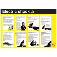 5 Star Electric Shock Sign Laminated Paper A2