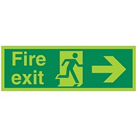 5 Star Fire Exit Run Man Arrow Left Sign Vinyl 150x450