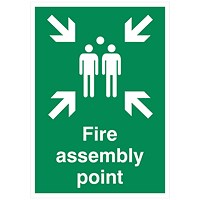 5 Star Fire Assembly Point Sign Rigid Plastic A2
