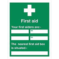 5 Star First Aid Your First Aiders Are Sign Vinyl 600x450