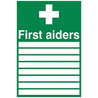 5 Star First Aiders Sign Rigid Plastic 300x200mm