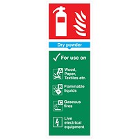 5 Star Dry Powder Extinguisher For Use Sign Plas 300x100