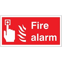5 Star Fire Alarm Sign Save Vinyl 100x200mm