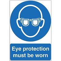 5 Star Eye Protection Must Be Worn Sign Rigid Plastic A4