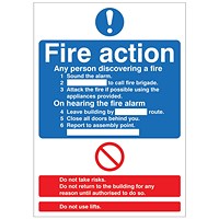 5 Star Fire Action Standard Sign Save Vinyl A5