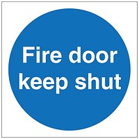 5 Star Fire Door Keep Shut Sign Vinyl 100x100 Pack of 5
