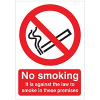 5 Star No Smoking It Is Against The Law To Smoke A4