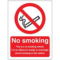5 Star No Smoking This Is A No Smoking Vehicle Vinyl