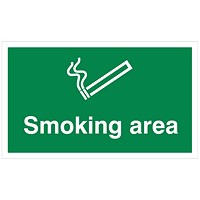 5 Star Smoking Area Sign Rigid Plastic 300x500mm