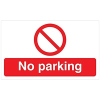 5 Star No Parking Sign Rigid Plastic 300x500mm