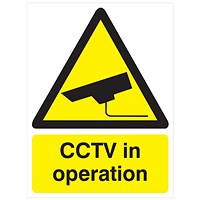 5 Star CCTV In Operation Sign Rigid Plastic 400x300mm