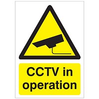 5 Star CCTV In Operation Sign Rigid Plastic A5