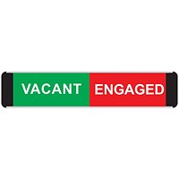 5 Star Vacant/Engaged Slider Sign Anodised Aluminium 50x200mm