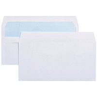 5 Star Value DL Envelopes, Press Seal, 90gsm, Pack of 1000 5 Star Value DL Envelopes, Press Seal, 90gsm, Pack of 1000