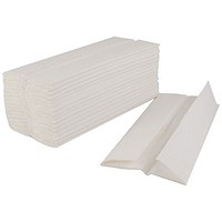 5 Star Flushable Hand Towels, C-Fold, 2-Ply, White, Pack of 2400