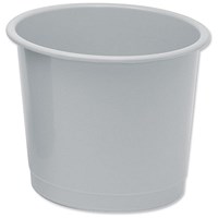 5 Star Waste Bin, Polypropylene, 14 Litres, Grey