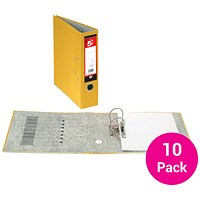 5 Star Foolscap Lever Arch Files, Yellow, Pack of 10 5 Star Foolscap Lever Arch Files, Yellow, Pack of 10