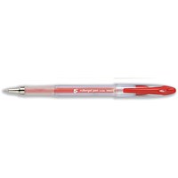 5 Star Roller Gel Pen, Clear Barrel, Red, Pack of 12 5 Star Roller Gel Pen, Clear Barrel, Red, Pack of 12