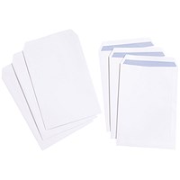 5 Star Value C4 Envelopes, White, Press Seal, 100gsm, Pack of 250