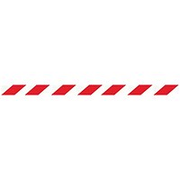SafetyMaster 450 Twin Yellow Post Red/White Belt 3.4m Pack 2