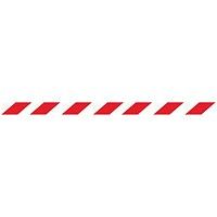 WallPro 400 Magn Back/Belt End Barrier Blk with Red/Wht Belt 4.6m
