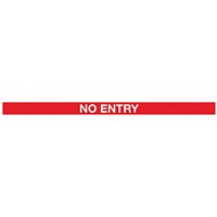 WallMaster300 Magn Back Barrier P/Chrome with No Entry Red/Wht 3m