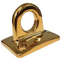 5 Star Wall Plate for Rope Barriers Polished Brass