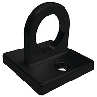 5 Star Wall Plate for Rope Barriers Black