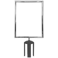5 Star Vertical A4 Sign Frame Polished Chrome for Belt Barriers