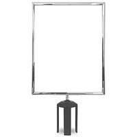 5 Star Vertical A3 Sign Frame Polished Chrome for Belt Barriers