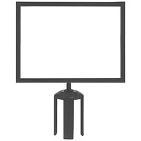 5 Star Horizontal A4 Sign Frame Black for Belt Barriers