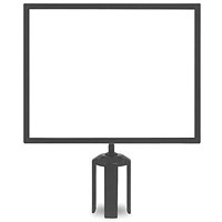 5 Star Horizontal A3 Sign Frame Black for Belt Barriers