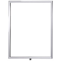 Standard Vertical A3 Sign Frame Polished Chrome for Rope Barriers