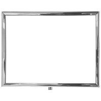 Standard Horizontal A4 Sign Frame Polished Chrome for Rope Barriers