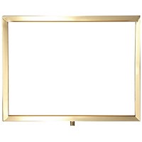 Standard Horizontal A4 Sign Frame Polished Brass for Rope Barriers