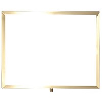 Standard Horizontal A3 Sign Frame Polished Brass for Rope Barriers