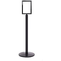 5 Star Sign Stands Black Post with A4 Vertical Sign