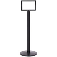 5 Star Sign Stands Black Post with A4 Horizontal Sign