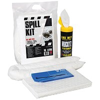 5 Star Oil/Fuel Spill Kit in Heat-sealed Mini Bag 10L White FS634788