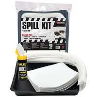 5 Star Oil and Fuel Spill Kit with Flexi-tray 40 Litre White FS635563