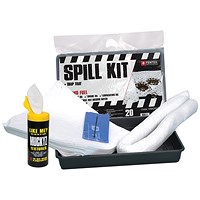 5 Star Oil and Fuel Spill Kit with Drip-tray 20 Litre White FS635716