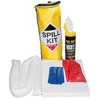 5 Star Oil and Fuel Spill Kit in a Hi-Vis Cylinder Bag White FS636102