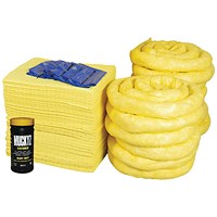 5 Star Refill Kit for 360L Spill Kit in a Wheelie Bin Yellow FS637383