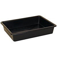 5 Star Evo Recycled Deep Spill Tray 645x495x120mm Black FS640987