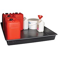 5 Star Evo Recycled Deep Spill Tray 1200x1200x120mm Black FS641403