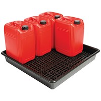 5 Star Evo Rcyc Spill Tray with Removable Grid 5x25L Black FS641526