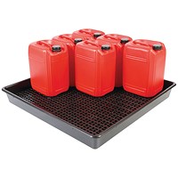 5 Star Evo Rcyc Spill Tray with Removable Grid 9x25L Black FS641823