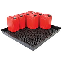 5 Star Evo Rcyc Spill Tray with Removable Grid 16x25L Black FS641984