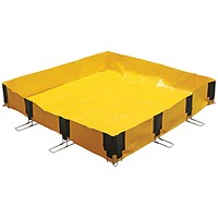 5 Star InstaBund Pool 4 Corner/8 Side 1500x1500x250mm Yellow FS642356