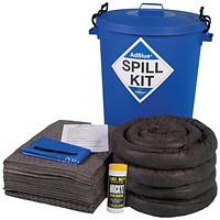 5 Star AdBlue Spill Kit in Blue Round Drum with Lid 100L Blue FS642776